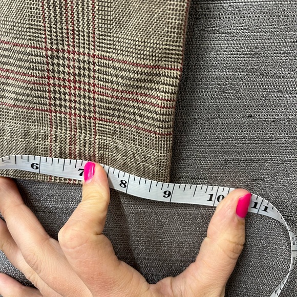 Vintage Talbots High Rise Straight Leg Plaid Cotton Trouser Pants in size 8 - Picture 4 of 8
